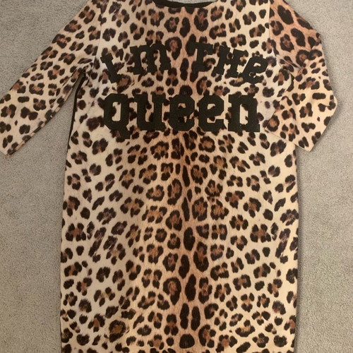 BSB leopard dress like new, white and brown