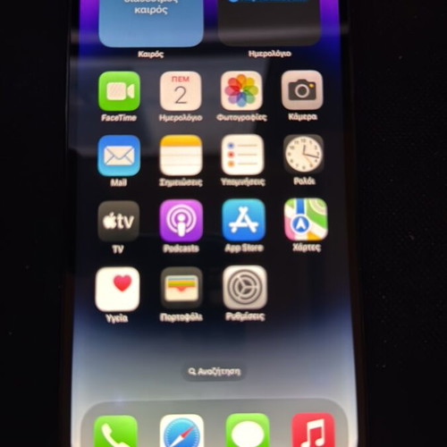 iPhone 14 Pro Max 128GB smartphone with replaced screen and broken back