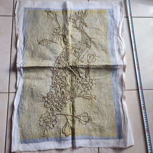 Peacock embroidery used 59×76 cm
