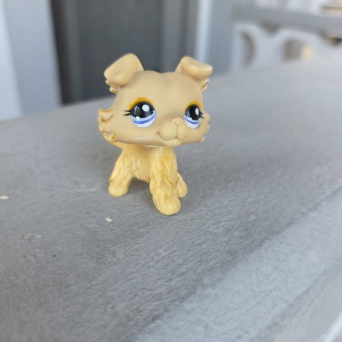 LPS Yellow Collie Dog #1194 rare, like new
