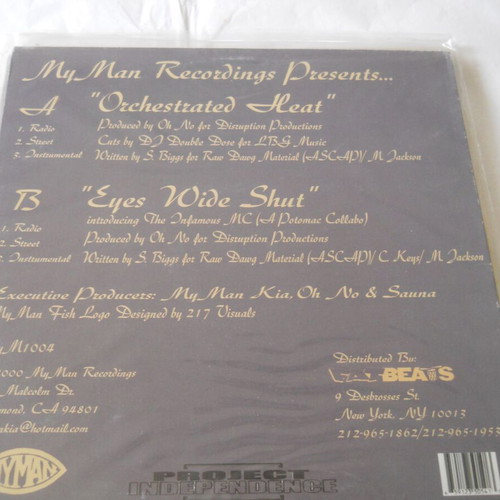 Sauna Orchestrated Heat / Eyes Wide Shut vinyl used, hip hop