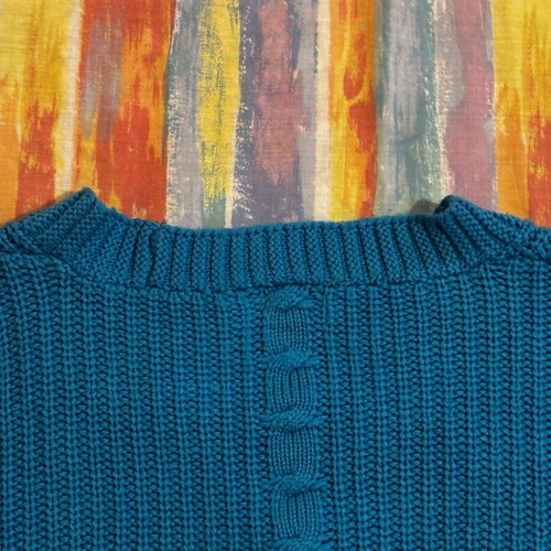 Blue knitted cardigan used Star Body H, size S