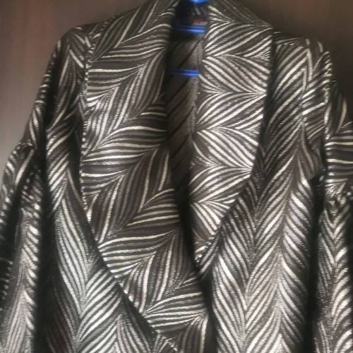 Women's coat new, black with silver details, size L