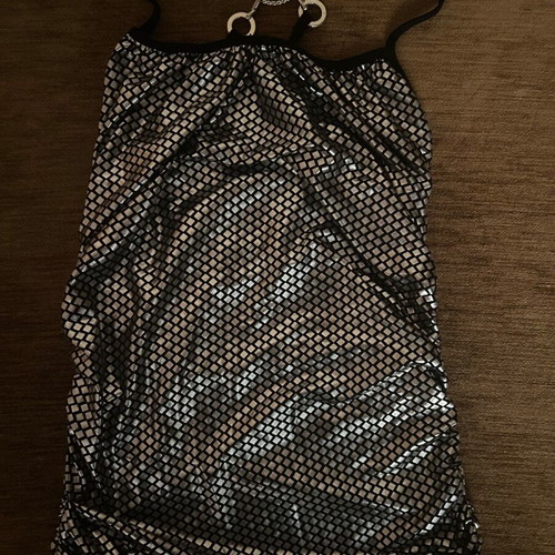 Top evening like new, black with silver details, size S