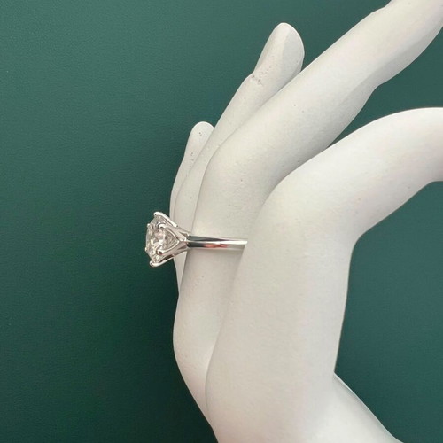 2CT Round Cut Solitaire Moissanite Ring VVS1/D GRA Certified 925 Sterling Silver