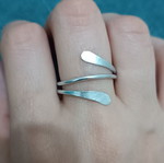 Silver Adjustable Handmade Ring Minimal Elegant