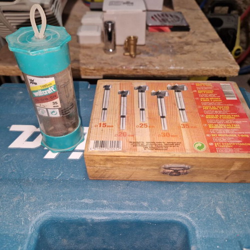 Wood drill bits used, set of 6 pieces