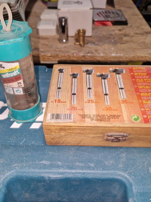 Wood drill bits used, set of 6 pieces