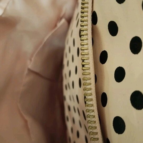 Accessories backpack large size like new with pink and black polka dot design