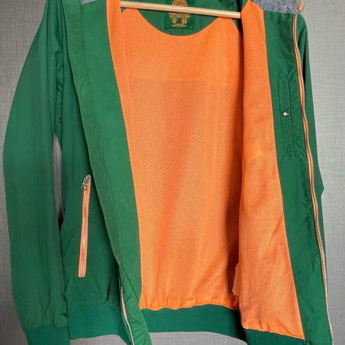Pull & Bear windbreaker like new, size M, green-orange