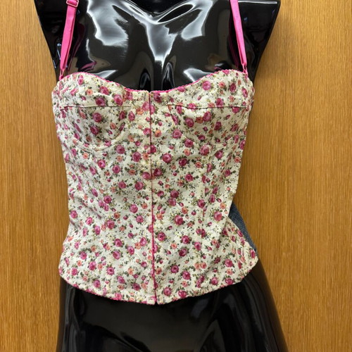 Dolce & Gabbana Vintage Top Bustier Like New, Pink and Blue