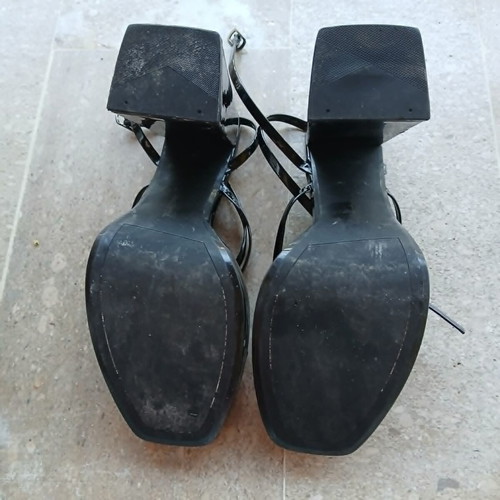 Bershka Black High-Heeled Sandals Like New, Size 39