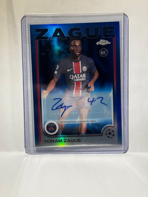 2025-26 Topps Chrome UCC Yoran Zague Auto Rookie card new