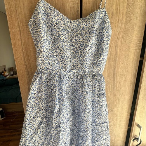 princess polly baby blue dress H&M Printed Cotton Dress