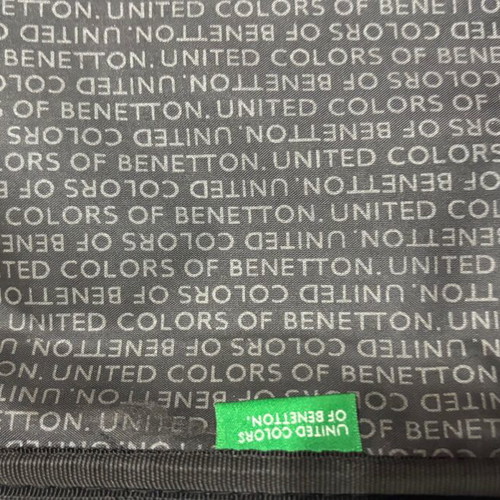 Benetton fabric black suitcase used with two wheels
