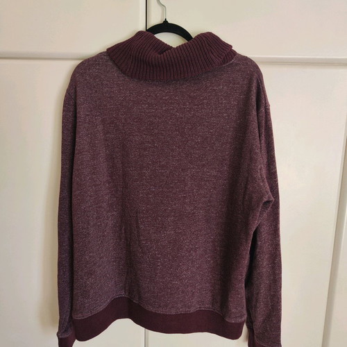 H&M sweatshirt with knitted details like new, red and purple, size XL