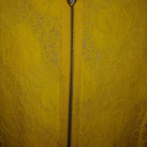 Zic Zac mini dress with lace like new, canary yellow, size S