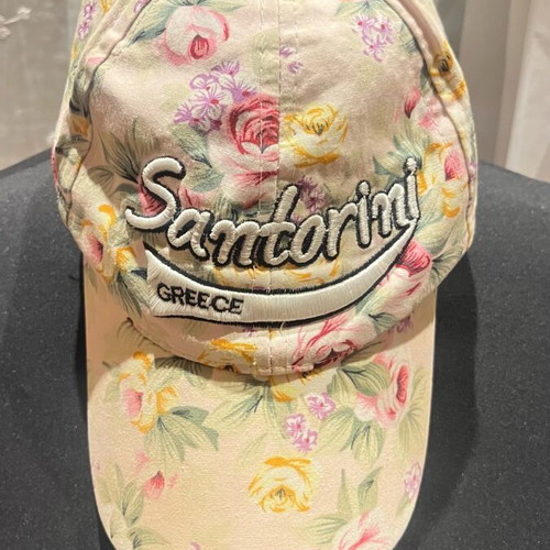 Santorini patterned hat used