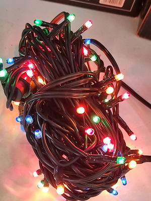 Colored string lights green cable 100 pieces new