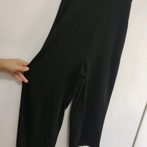 Stradivarius Black Short-Sleeve Jumpsuit Medium With Box