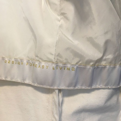 S Max Mara white cotton zip-up hooded coat IT44