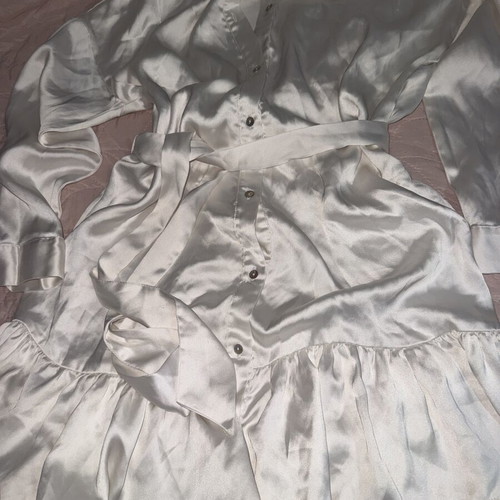 Zara silk dress like new, white, size S
