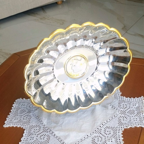 Chokin collectible centerpiece with 24K gold and inox 18/10, new