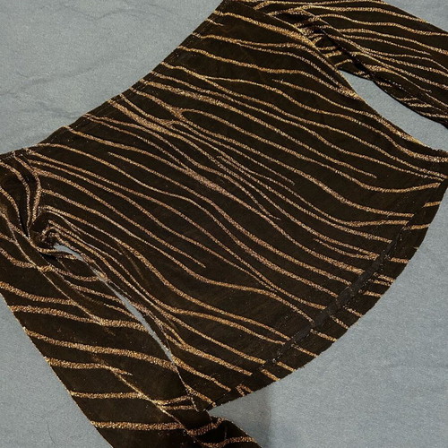 Blouse new, size S, black with gold