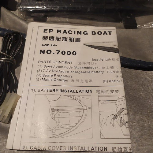 EP Racing Speed RC Boat 70 cm, remote control
