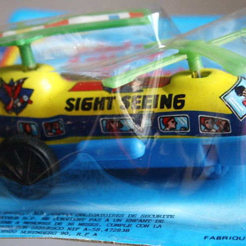 Vintage 80's Chinook Metal Wind-Up Helicopter HP sealed
