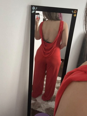 Artigli jumpsuit red, like new