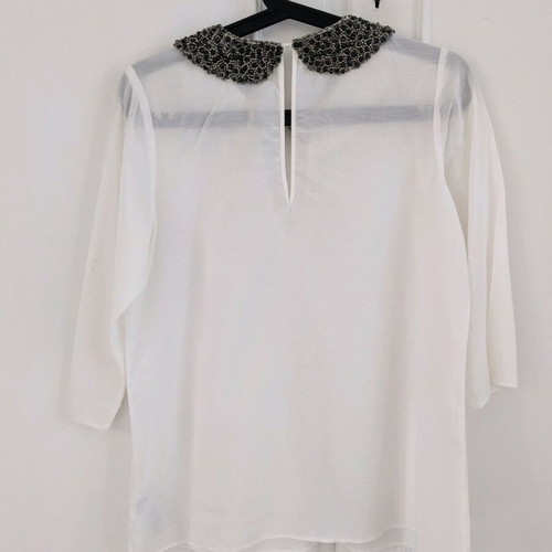 Zara shirt used size M white