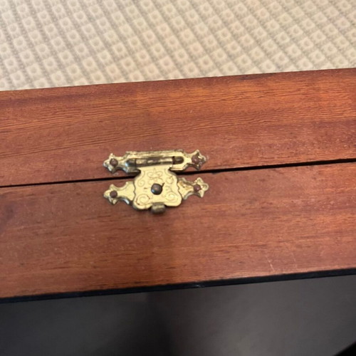 Handmade wooden backgammon used with dice and checkers