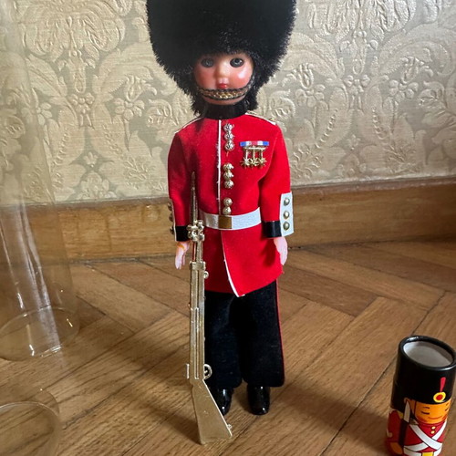 English Guard Doll and Matchbox New, Collectible