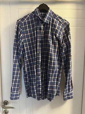 Armani Jeans blue checkered men's shirt M like new
