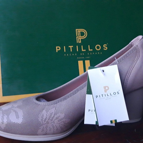 Pitillos leather anatomical pumps new, beige, size 37