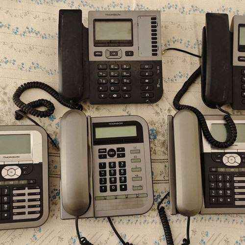 Thomson IP phones used, pack of 5, compatible with VoIP/SIP