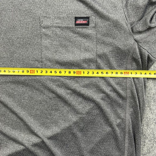 Dickies T-shirt men's short sleeve with pocket 2XL gray polyester