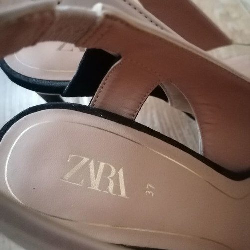 Zara sandals like new, size 37, black and beige