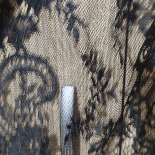 Pareo with lace used, black, one size