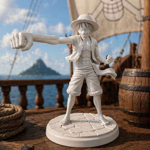 Monkey D. Luffy 3D printed figure new, Gomu No Pistol Attack