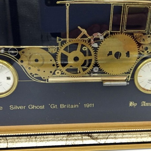 Vintage Rolls Royce Silver Ghost 1911 framed decoration used
