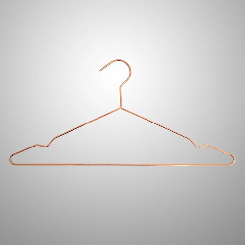 Metal hangers copper color set of 9 like new