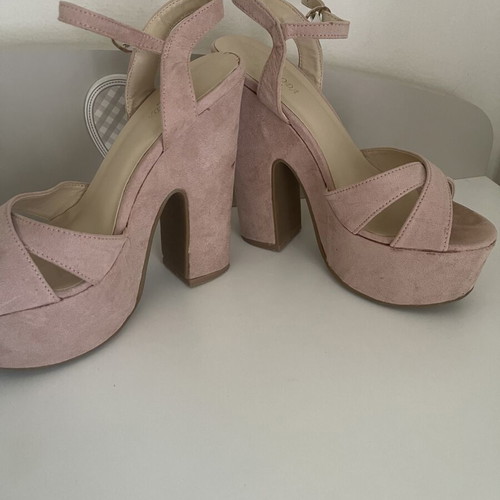 Alta Moda platform sandals size 38 used, pink, 15 cm heel