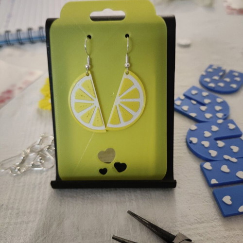 Lemon Slice 3D printing earrings made to order