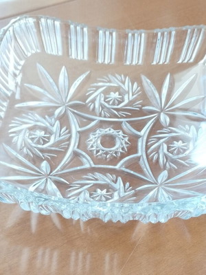 Vintage Κρυστάλλινη Μπολιέρα Bohemia Σκαλιστή Pinwheel Σαν Καινούργιο