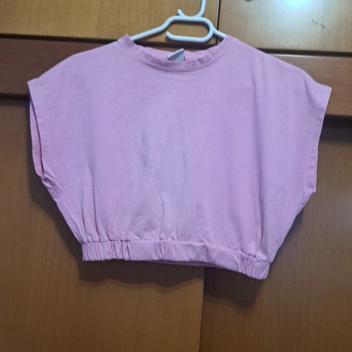 Zara pink crop top like new for ages 9-12