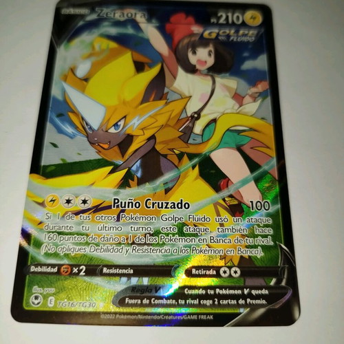 are there spanish pokemon cards Zeraora V #TG16 Silver Tempest… Either I'm literally the luckiest