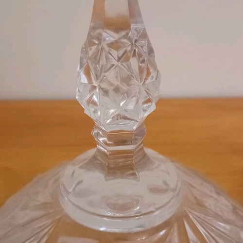 Vindage crystal fondant dish with lid like new