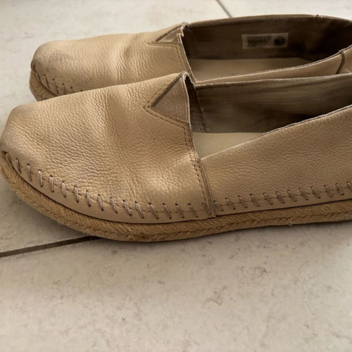 Toms leather espadrilles used, size 38, beige